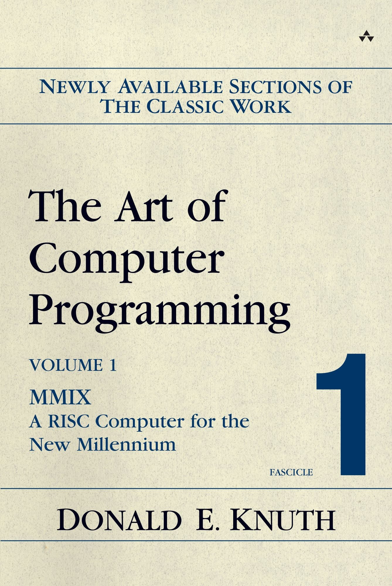 The Art of Computer Programming, Volume 1, Fascicle 1: MMIX -- A RISC Computer for the New Millennium