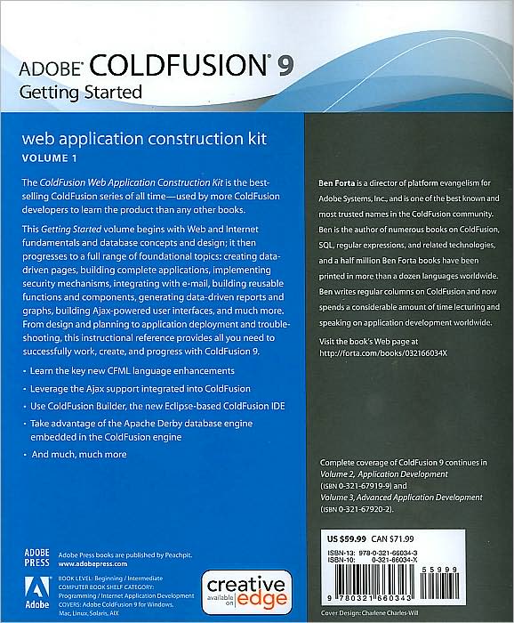 Adobe ColdFusion 9 Web Application Construction Kit, Volume 1: Getting Started