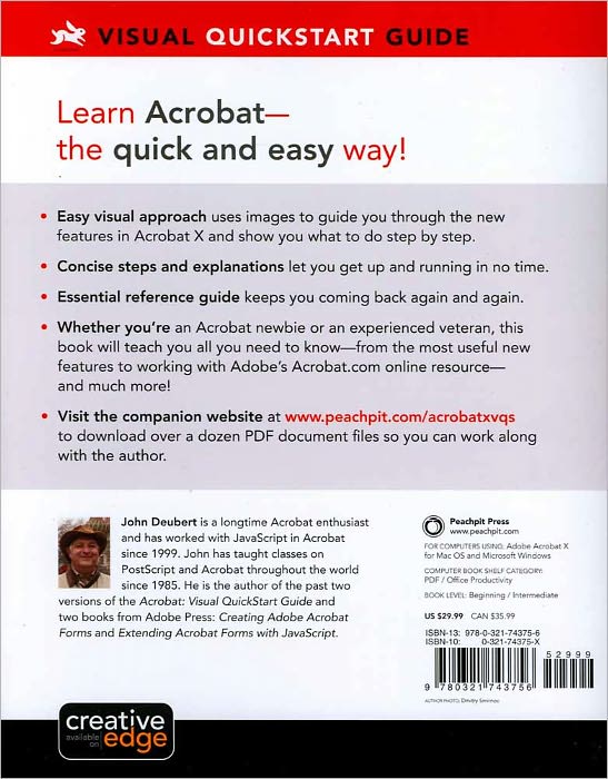 Adobe Acrobat X for Windows and Macintosh: Visual QuickStart Guide