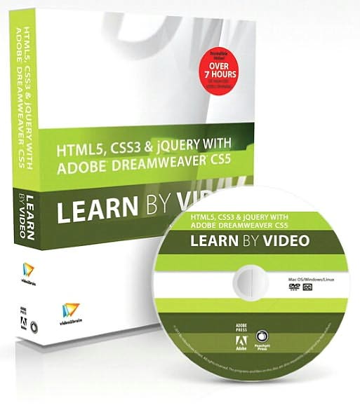 HTML5, CSS3, and jQuery with Adobe Dreamweaver CS5.5 Learn by Video