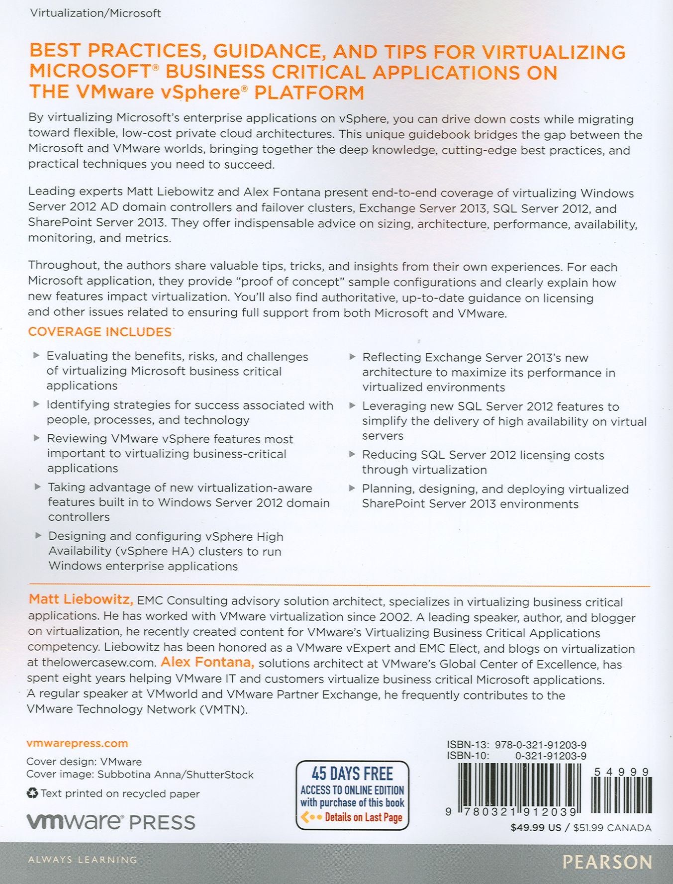 Virtualizing Microsoft Business Critical Applications on VMware vSphere