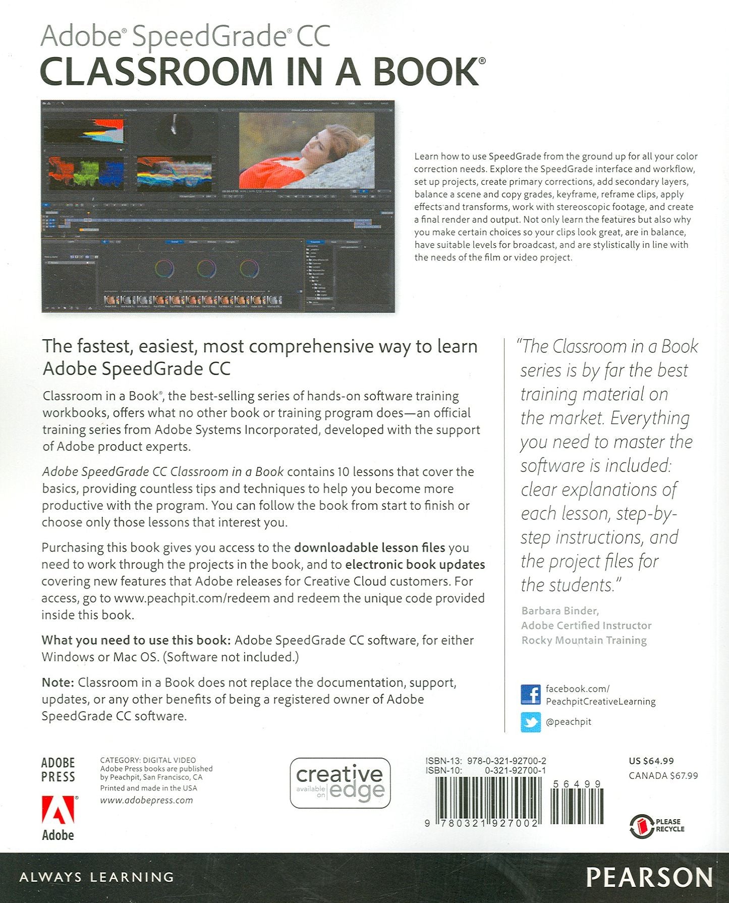 Adobe SpeedGrade CC Classroom in a Book