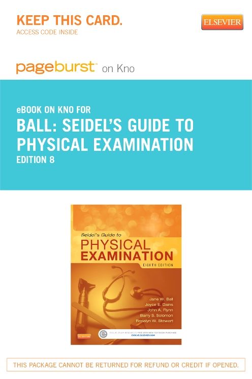 Seidel's Guide to Physical Examination - Elsevier eBook on Intel Education Study (Retail Access Card)