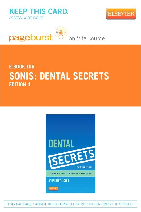 Dental Secrets Pageburst E-book on Vitalsource Retail Access Card