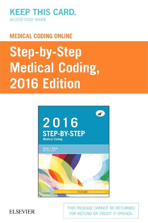 Medical Coding Online for Step-By-Step Medical Coding, 2016 Edition (Access Card)