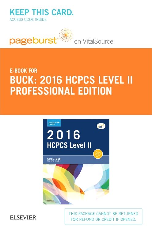 2016 HCPCS Level II Professional Edition - Pageburst E-Book on VitalSource
