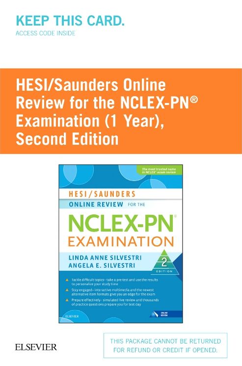 Hesi/Saunders Online Review for the Nclex-pn Examination Access Card
