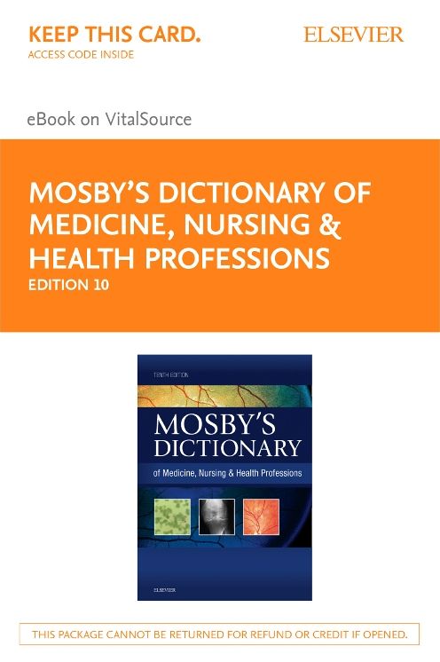 Mosby's Dictionary of Medicine, Nursing & Health Professions Access Code