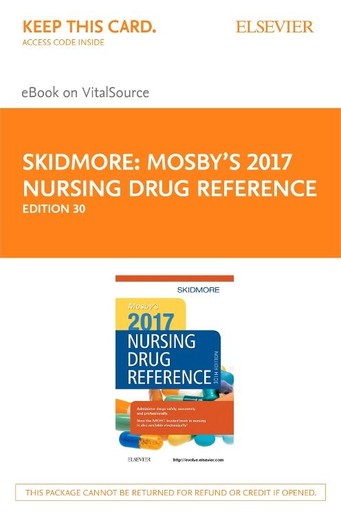 Mosby's 2017 Nursing Drug Reference - Elsevier eBook on VitalSource