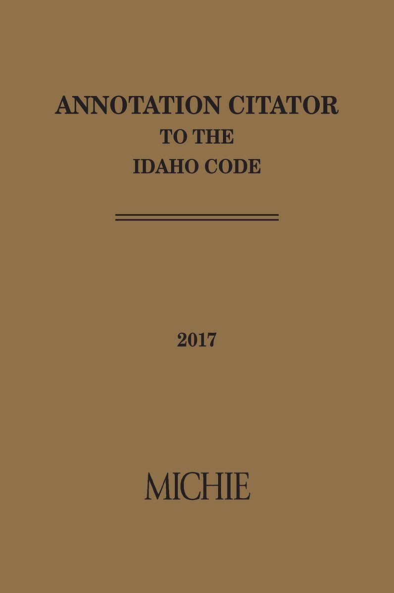 Idaho Code Citator