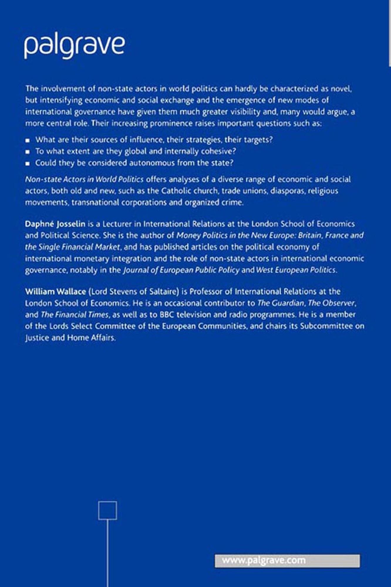 Non-State Actors in World Politics