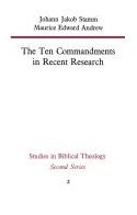 The Ten Commandments in Recent Research