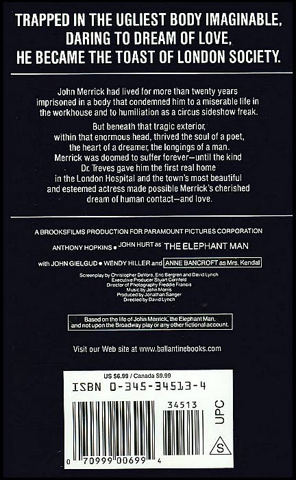 The Elephant Man: A Novel