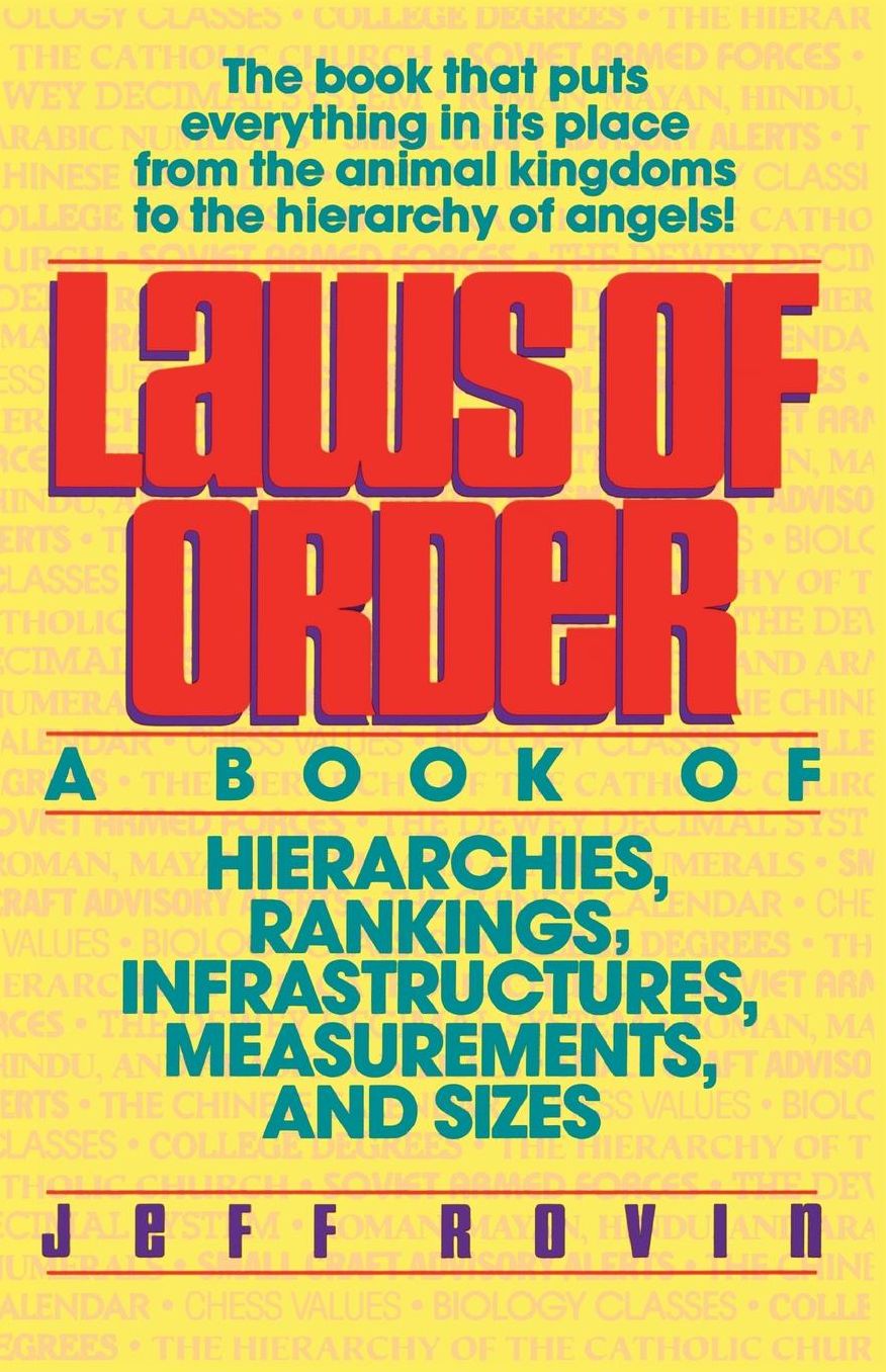 Laws of Order: A Book of Hierarchies, Rankings, Infrastructures,*