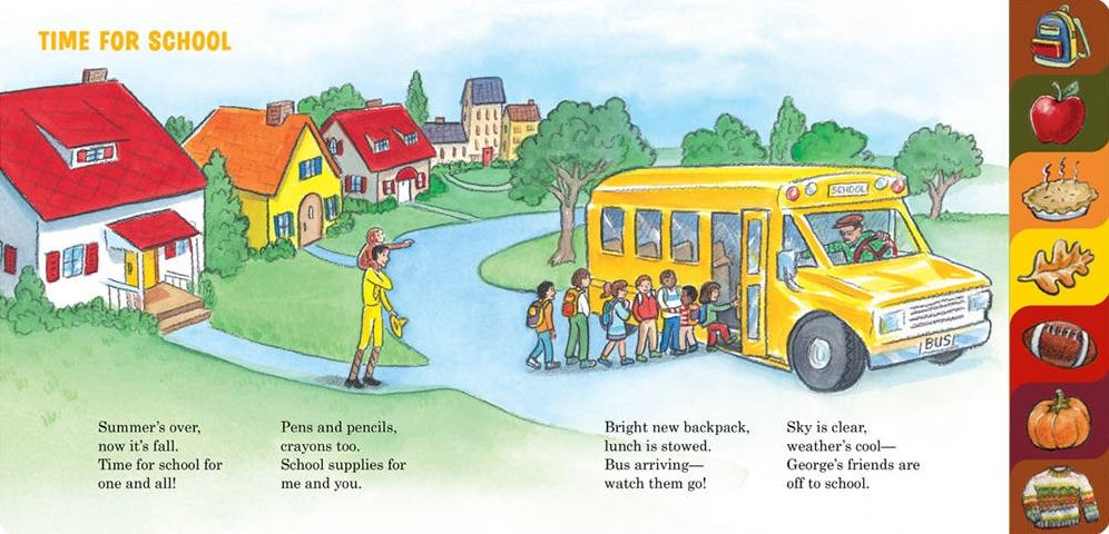 Curious George Curious About Fall Tabbed Board Book