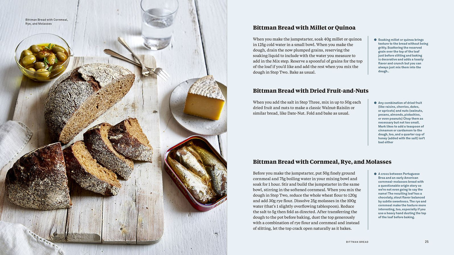 Bittman Bread: No-Knead Whole Grain Baking for Every Day: A Bread Recipe Cookbook