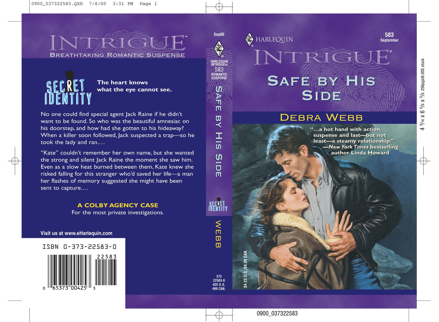Safe by His Side (Harlequin Intrigue Series #583)