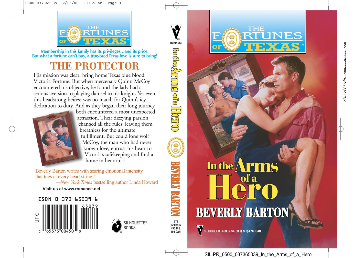 In the Arms of a Hero (Fortunes of Texas Series)