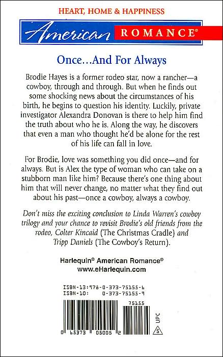 Once a Cowboy (Harlequin American Romance #1151)