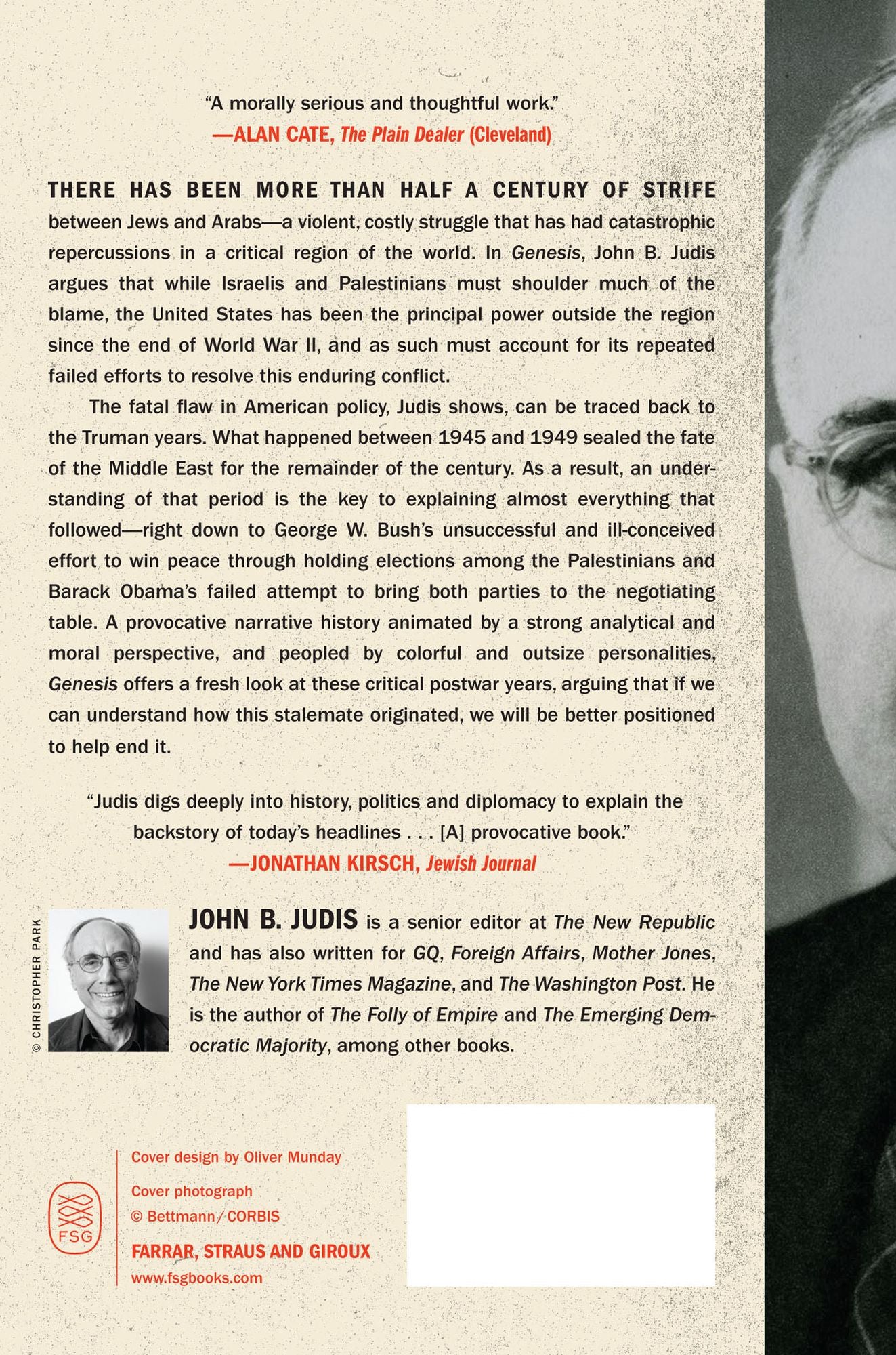 Genesis: Truman, American Jews, and the Origins of the Arab/Israeli Conflict