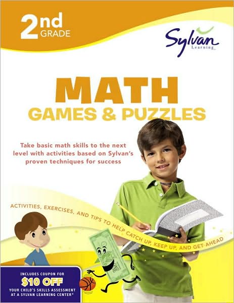 Second Grade Math Games & Puzzles (Sylvan Workbooks)