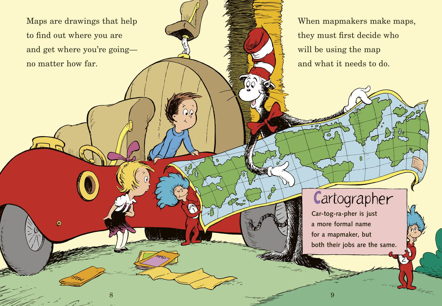 There's a Map on My Lap!: All about Maps (Cat in the Hat's Learning Library Series)