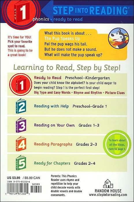 The Pup Speaks Up (Step into Reading Book Series: A Step 1 Book)