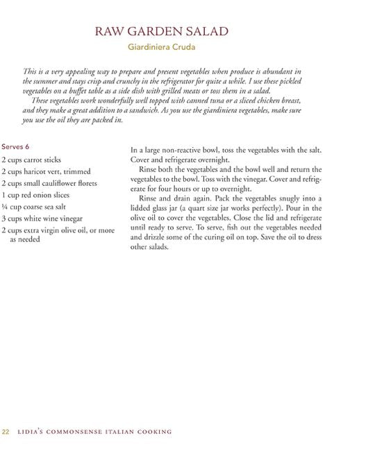 Lidia's Commonsense Italian Cooking: 150 Delicious and Simple Recipes Anyone Can Master
