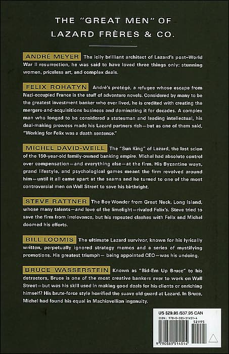 The Last Tycoons: The Secret History of Lazard Freres & Co.
