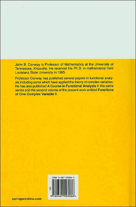 Functions of One Complex Variable I