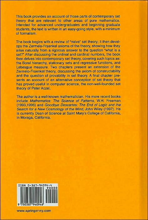 The Joy of Sets: Fundamentals of Contemporary Set Theory