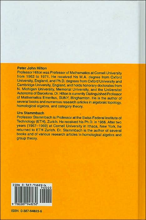 A Course in Homological Algebra