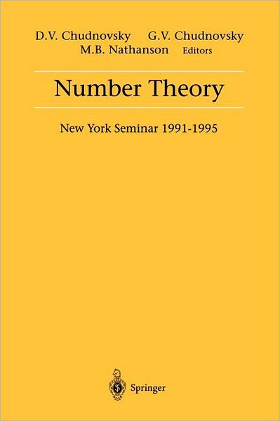 Number Theory: New York Seminar 1991-1995