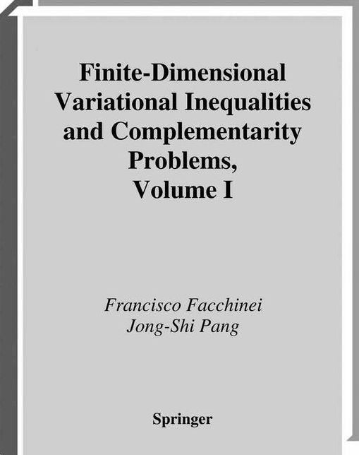 Finite-Dimensional Variational Inequalities and Complementarity Problems