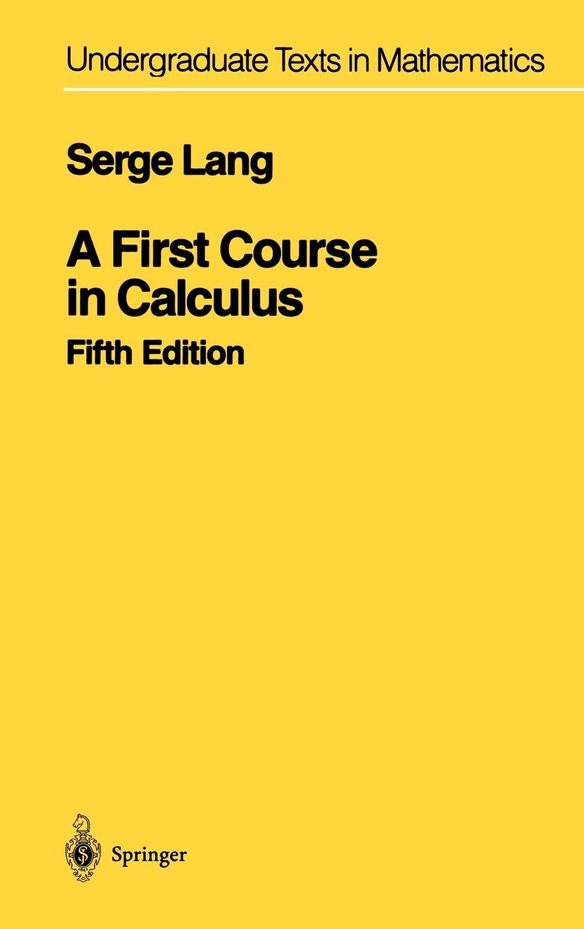 A First Course in Calculus