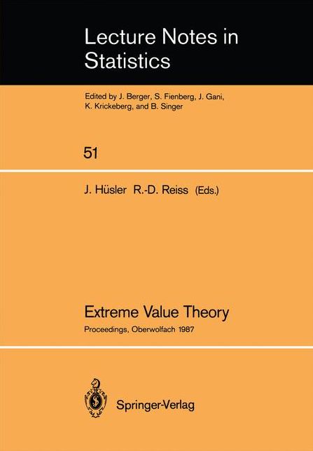 Extreme Value Theory: Proceedings of a Conference held in Oberwolfach, Dec. 6-12, 1987