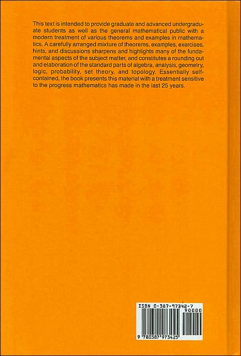 Theorems and Counterexamples in Mathematics