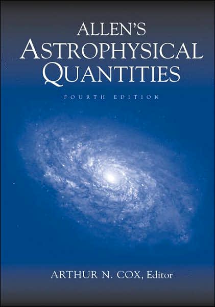 Allen's Astrophysical Quantities