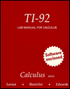 Ti-92 Lab Manual for Calculus: Windows