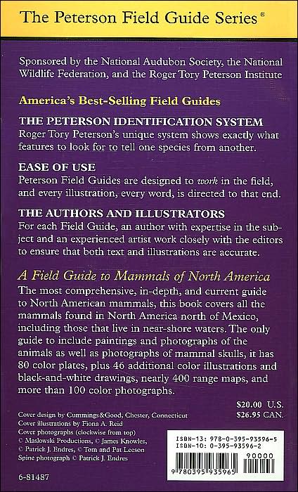 Peterson Field Guide to Mammals of North America: Fourth Edition