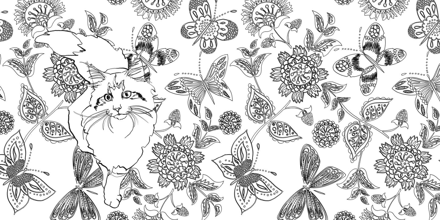 Cats in Paris: A Magical Coloring Book