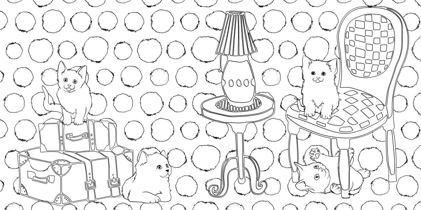 Cats in Paris: A Magical Coloring Book