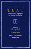 Text : Transactions of the Society for Textual Scholarship