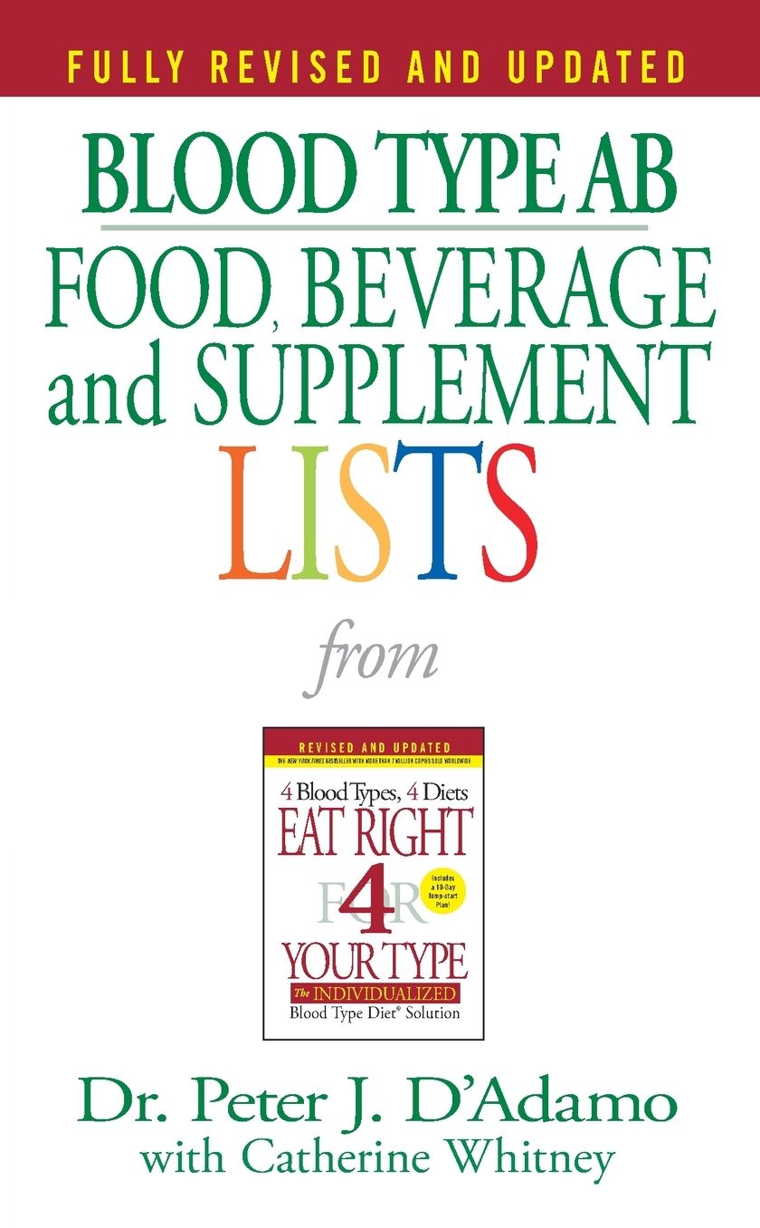 Blood Type AB Food, Beverage and Supplemental Lists