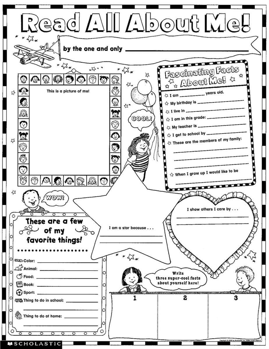 Instant Personal Poster Sets: Read All about Me!: 30 Big Write-and-Read Learning Posters Ready for Kids to Personalize and Display with Pride