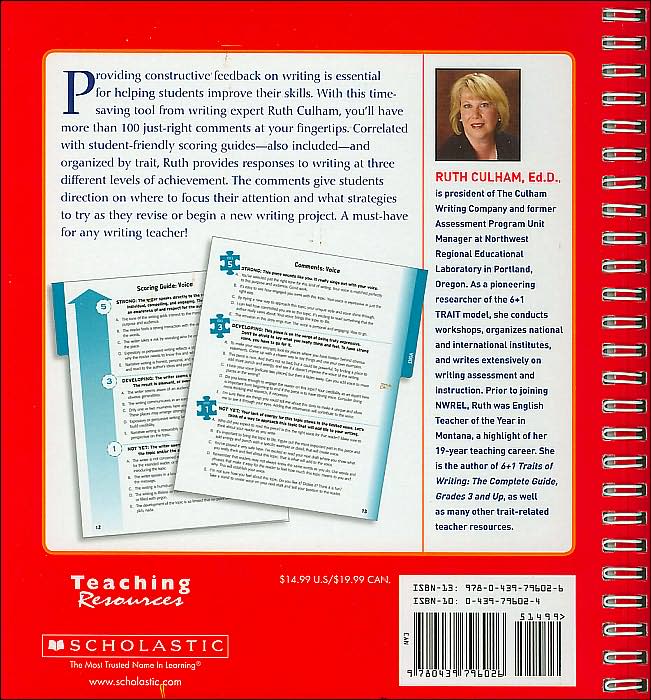 100 Trait-Specific Comments: A Quick Guide for Giving Constructive Feedback on Student Writing