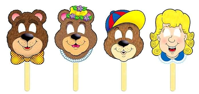 Goldilocks and the Three Bears Fairy Tale Masks with Easy-to-Read Play!