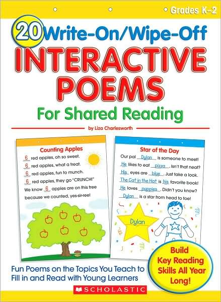 20 Write-on/Wipe-off Interactive Poems for Shared Reading: Fun Poems on the Topics You Teach to Fill in and Read with Young Learners