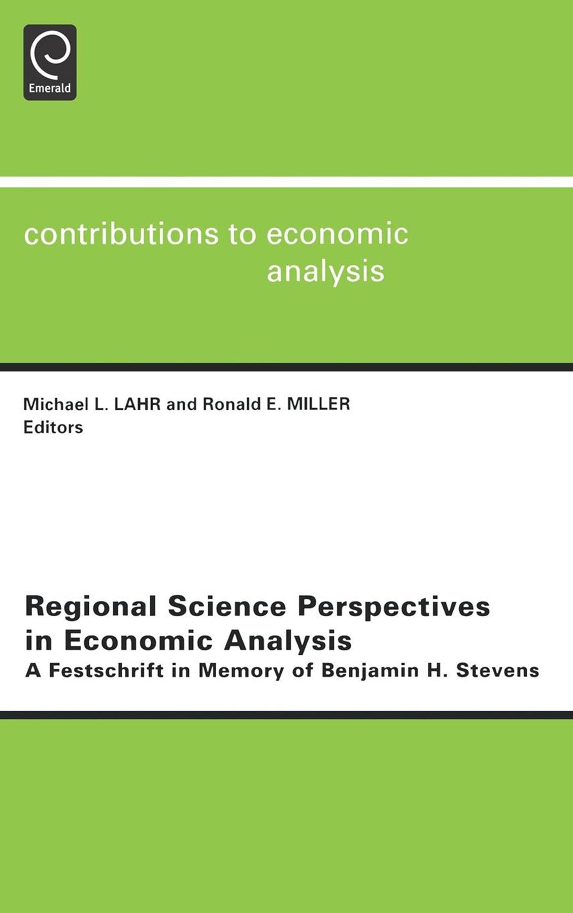 Regional Science Perspectives Economic Analysis