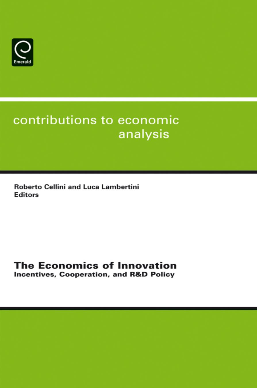 The Economics of Innovation, Volume 286
